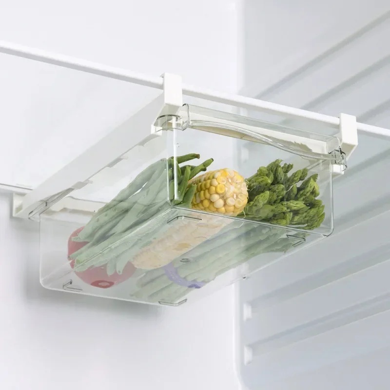 Kitchen Baking Tray Storage - Wiszący wysuwany organizer do lodówki, plastikowy