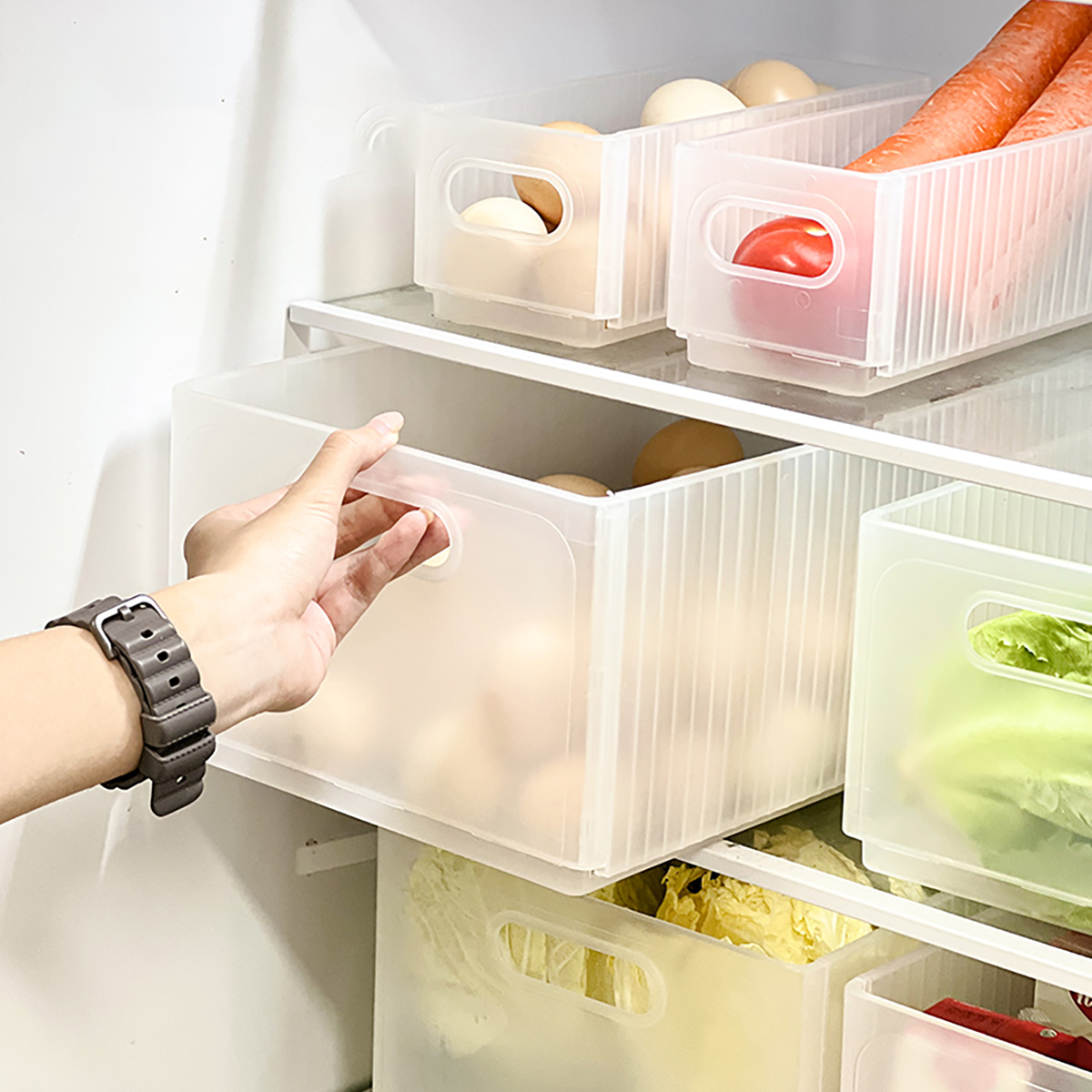 Kitchen Baking Tray Storage - WORTHBUY Plastikowy Składany Pojemnik do Przechowywania