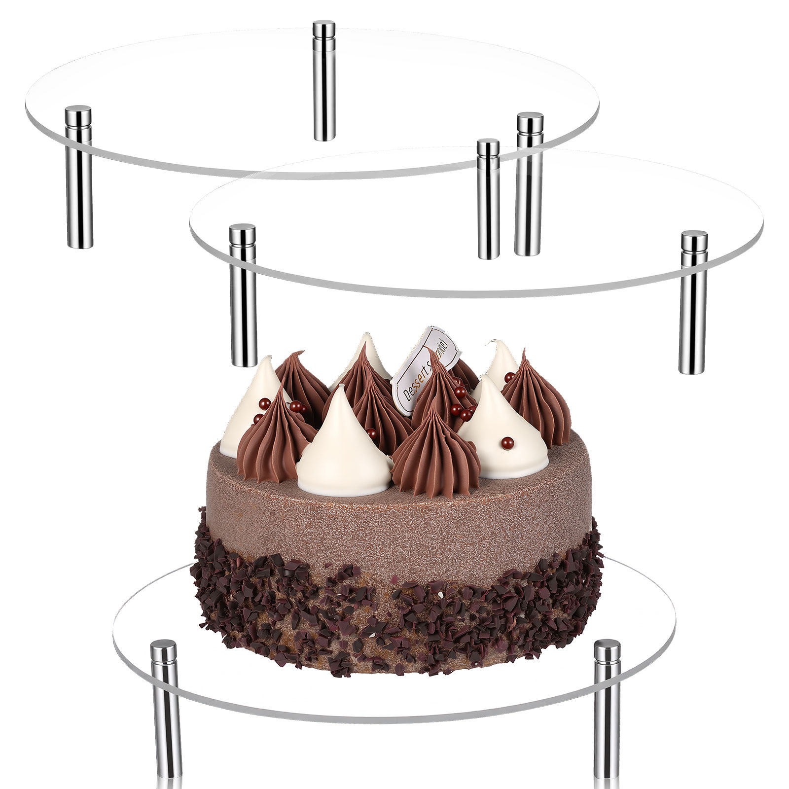 Kitchen Accessories For Baking - 3 sztuki – przezroczyste stojaki do