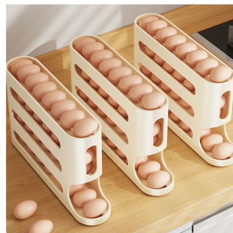 Kitchen Baking Tray Storage - Automatyczny pojemnik na jajka z 4