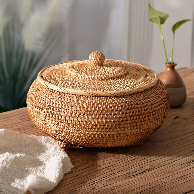 Kitchen Baking Tray Storage - Ręcznie tkane rattanowe pudełko do przechowywania