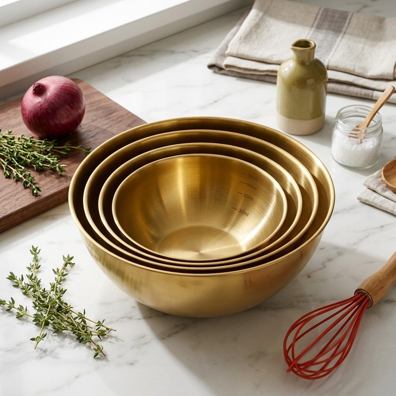 Baking Kitchen Set - Zestaw 3 misek ze stali nierdzewnej,