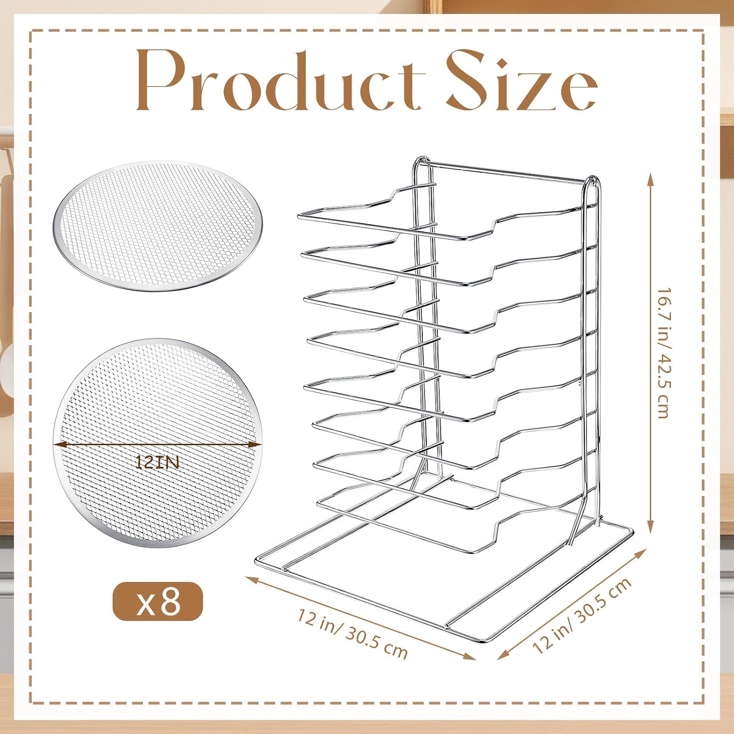 Stojak na pizzę z 8 poziomami  – Baking Kitchen Set recenzja i cena