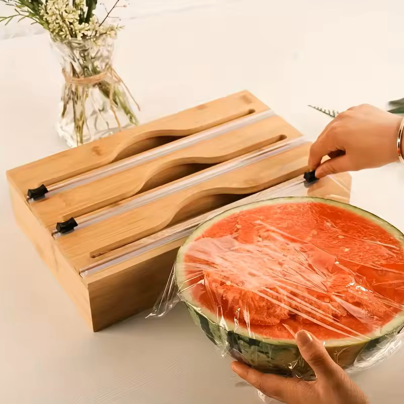 Pojemnik 3 w 1 na folię bambus – Kitchen Baking Tray Storage recenzja i cena