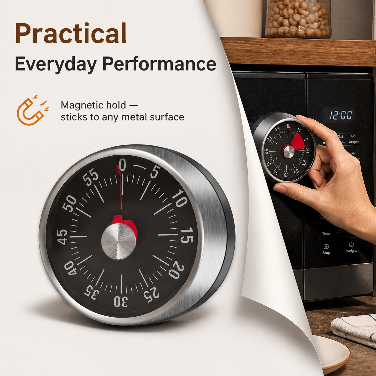 Widoczny mechaniczny timer, 60 – Baking Kitchen Hourly recenzja i cena