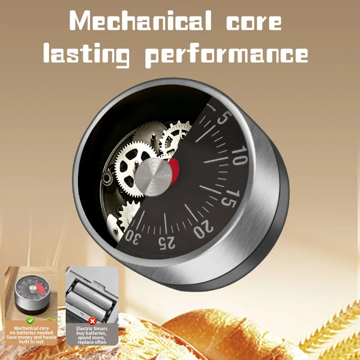 Widoczny mechaniczny timer, 60 – Baking Kitchen Hourly recenzja i cena
